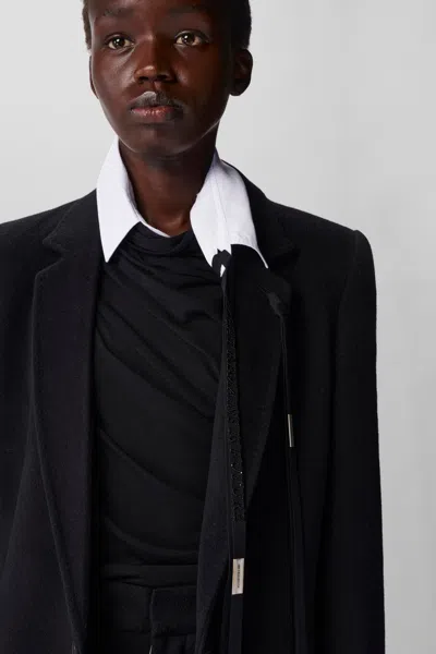 Ann Demeulemeester Stina Long Fitted Jacket In Multicolor