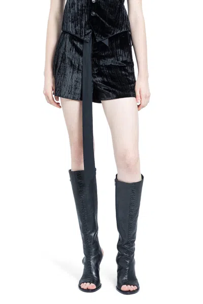 Ann Demeulemeester Stine High Waist Tailored Shorts In Black