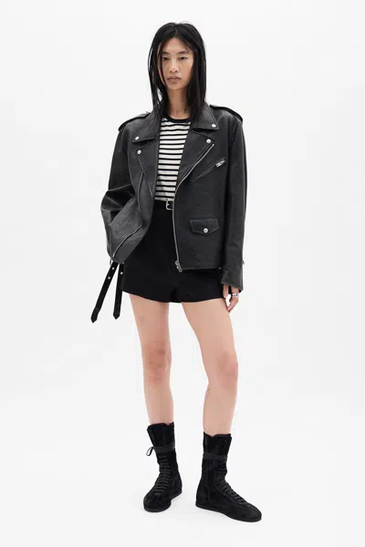 Ann Demeulemeester Stine Tailored Shorts In Cady Satin In Multi