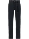 Ann Demeulemeester Cotton Denim Trousers Stonewashed Effect In Black