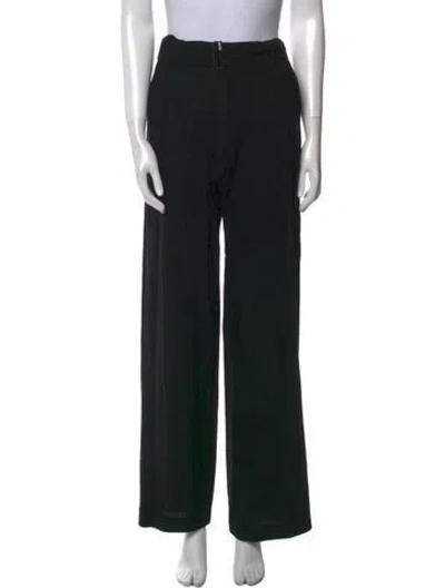 Pre-owned Ann Demeulemeester Straight Leg Pants In Black