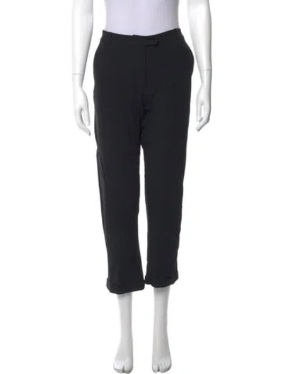Pre-owned Ann Demeulemeester Straight Leg Pants In Black
