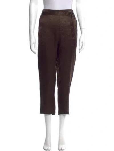Pre-owned Ann Demeulemeester Straight Leg Pants In Brown