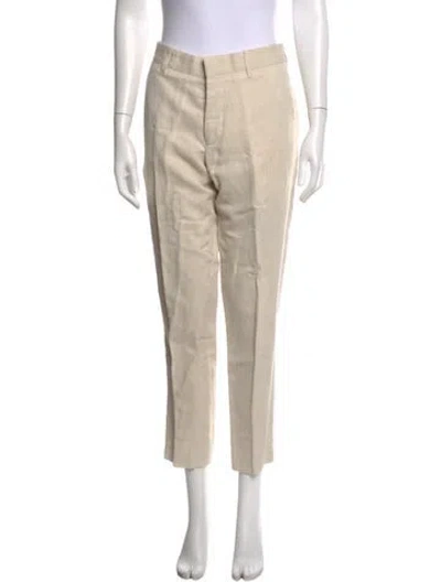 Pre-owned Ann Demeulemeester Straight Leg Pants In Yellow
