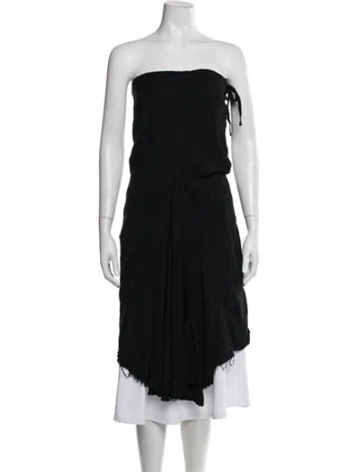 Pre-owned Ann Demeulemeester Strapless Top In Black