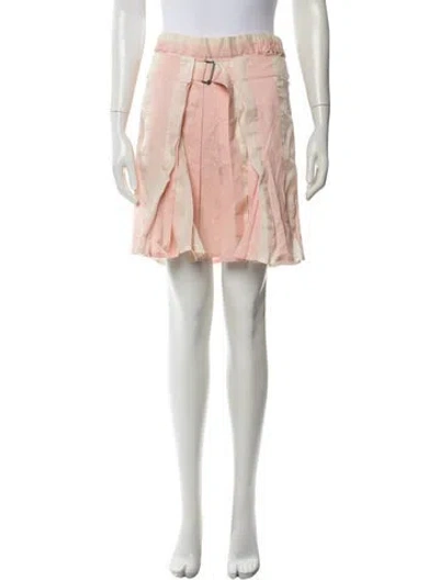 Pre-owned Ann Demeulemeester Striped Knee-length Skirt In Pink