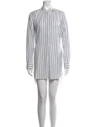 Pre-owned Ann Demeulemeester Striped Mini Dress In Multicolor