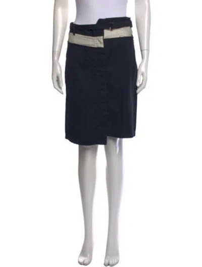 Pre-owned Ann Demeulemeester Striped Mini Skirt In Black