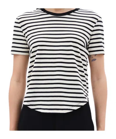ANN DEMEULEMEESTER FLOOR MICRO STRIPE-PATTERN T-SHIRT