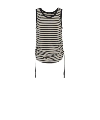 Ann Demeulemeester Striped Vest In Multi