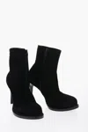 Ann Demeulemeester Suede Ankle Boots With Side Zip 10 Cm In Black