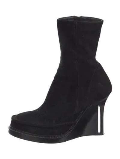 Pre-owned Ann Demeulemeester Suede Boots In Black