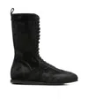 Ann Demeulemeester Suede Boots In Black