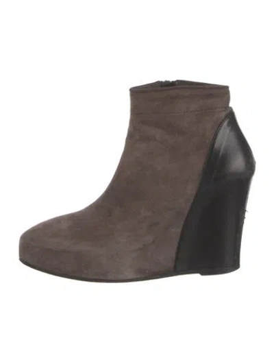 Pre-owned Ann Demeulemeester Suede Boots In Brown