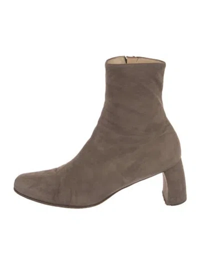 Pre-owned Ann Demeulemeester Suede Boots In Brown