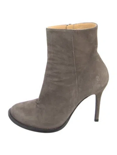 Pre-owned Ann Demeulemeester Suede Boots In Gray