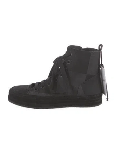Pre-owned Ann Demeulemeester Suede Sneakers In Black