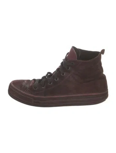 Pre-owned Ann Demeulemeester Suede Sneakers In Brown