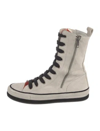 Pre-owned Ann Demeulemeester Suede Sneakers In Neutrals