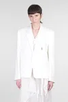 Ann Demeulemeester Susa Blazer In White Viscose