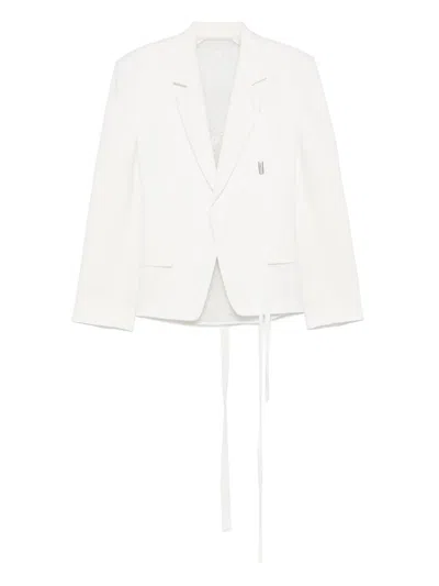 Ann Demeulemeester Susa Blazer In White