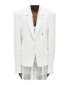 Ann Demeulemeester Lizzie Comfort Tailored Jacket In Natural White