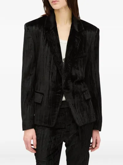 Ann Demeulemeester Susa Single-breasted Blazer In Black