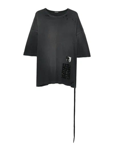 Ann Demeulemeester Dieter High Comfort T-shirt With Patches In Black