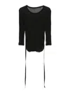 Ann Demeulemeester T-shirt With Draws In Black