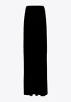 Ann Demeulemeester Tana Double Layer Jersey Skirt Ultralight Viscose In Black