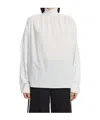 Ann Demeulemeester Taru High Neck Long Sleeve Top Open Back