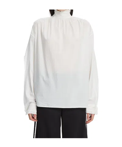 Ann Demeulemeester Taru High Neck Long Sleeve Top Open Back