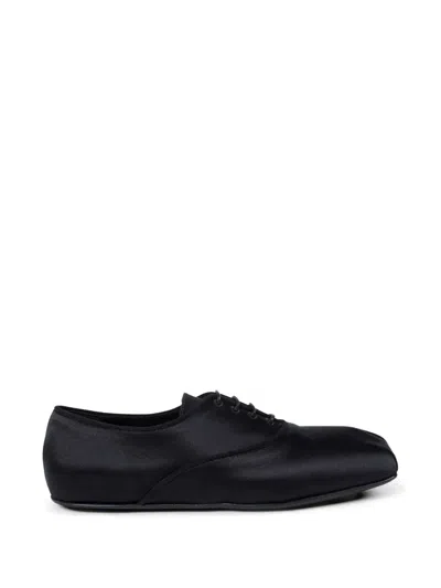 Ann Demeulemeester Tavis Satin Oxford Shoes In Black