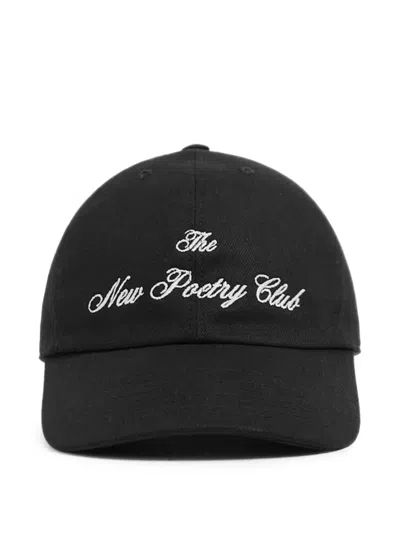 Ann Demeulemeester Tem Logo-embroidered Denim Cap In Black