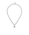 Ann Demeulemeester Tere Flying Bird Stacked Necklace In Metallic
