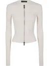 Ann Demeulemeester Terna Cropped Zipped Cardigan Cotton