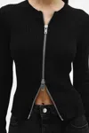 Ann Demeulemeester Terna Short Zipper Cardigan In Multicolor