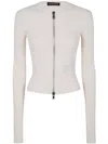 Ann Demeulemeester Terna Cropped Zipped Cardigan Cotton