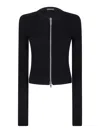 Ann Demeulemeester Terna Short Zipper Cardigan In Black