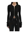 Ann Demeulemeester Terna Short Zipper Cardigan In Black
