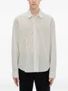 Ann Demeulemeester Isak Twisted Script Print Shirt In White