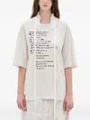 Ann Demeulemeester Text-print Crew-neck T-shirt In Neutral