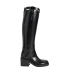 Ann Demeulemeester Leather Stan Heel Riding Tall Boots In Black