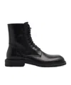 Ann Demeulemeester Thicksoled Roundtoe Ankle Boots In Black