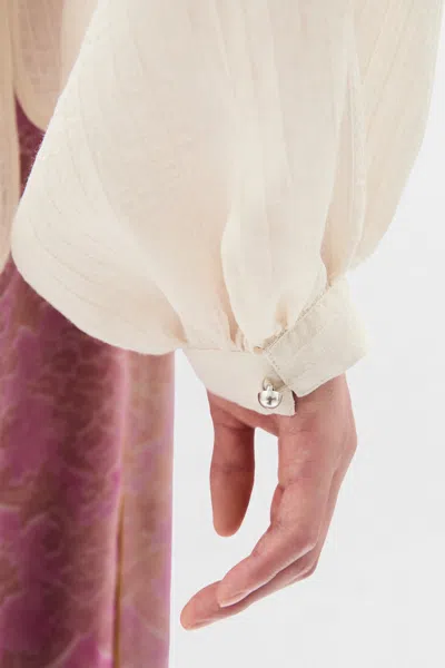 Ann Demeulemeester Thorald High Comfort Cropped Serafino Top In White