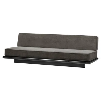 Pre-owned Ann Demeulemeester Three-seater Sofa In Taupe Dark Brown Velvet, Belgium