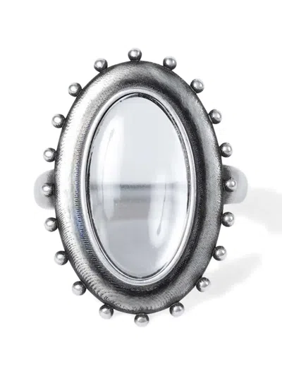 Ann Demeulemeester Tida Oval Ring In Gray