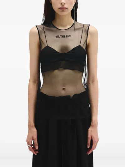 ANN DEMEULEMEESTER TILL THE END SEMI-SHEER TANK TOP