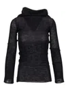 Ann Demeulemeester Tizziana Drop Shoulder Long Sleeve Knitted Top In Black