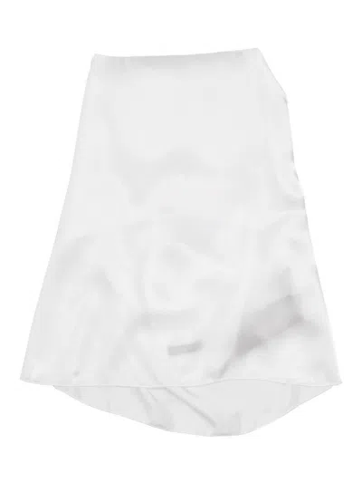 Ann Demeulemeester Heda Slip Open Back Top Satin In Beige